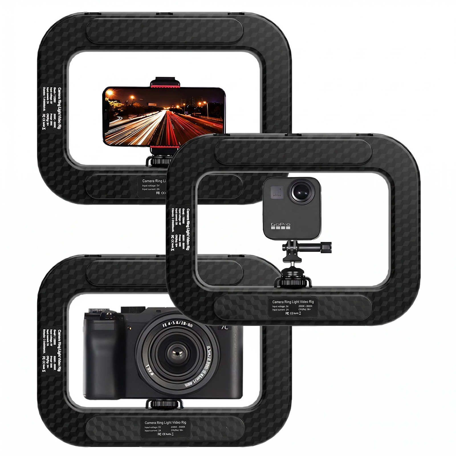 Photography Lighting Lamp - 휴대용 사각형 필라이트 다목적 핸드헬드 셀카