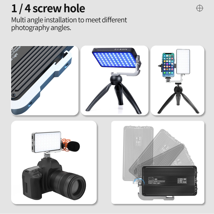 픽셀 G3 평면 패널 RGB 조명 휴대용 사진 촬영 조 - Photography Lighting Lamp 리뷰 및 가격