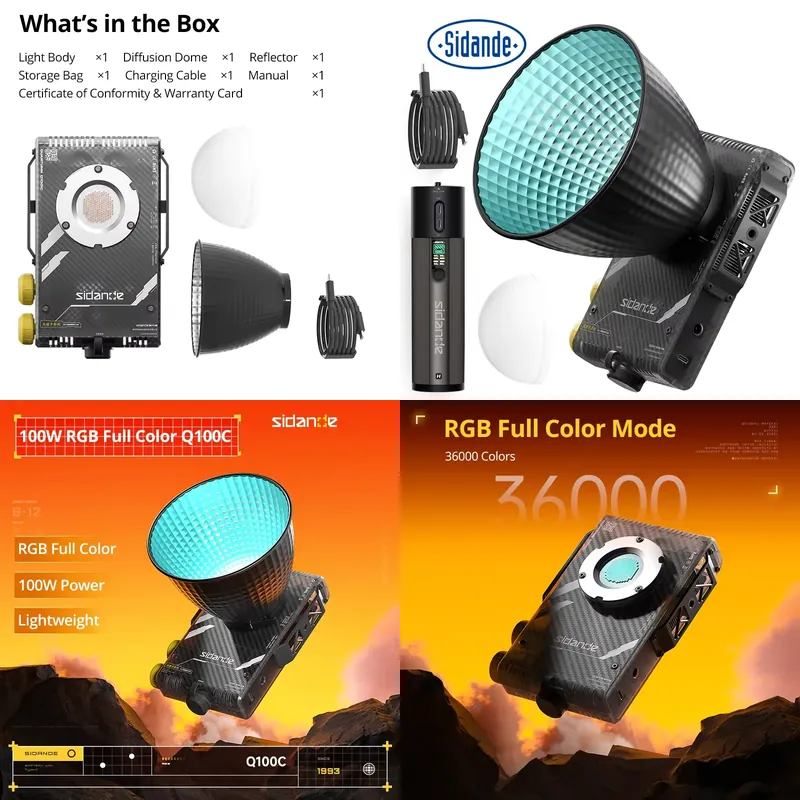 시단데 Q100C Q100Lite 광학 100W 고출력 - Photography Lighting Brand 리뷰 및 가격
