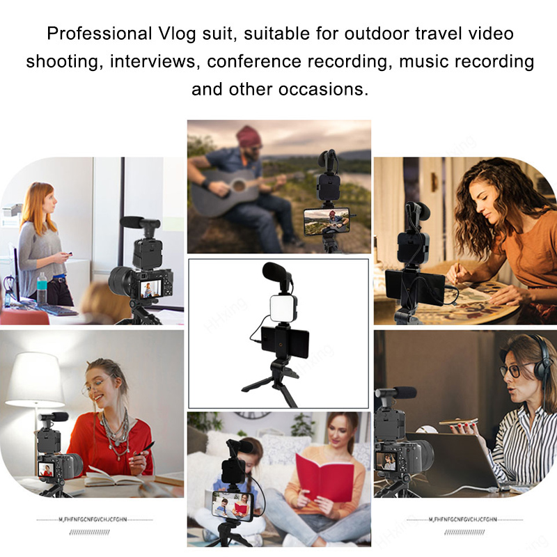 핸드폰 홀더 사진 조명 스마트폰 동영상 키트 마이크 L - Photography Lighting Kit Portable 리뷰 및 가격