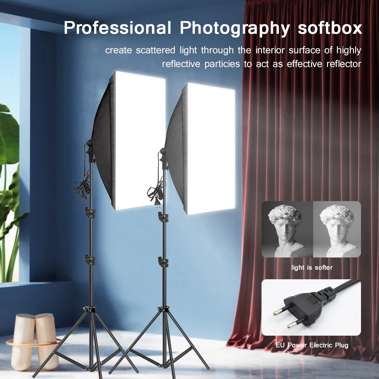 전문 사진 소프트박스 조명 소프트 박스 삼각대 포함 E - Photography Lighting Box 리뷰 및 가격